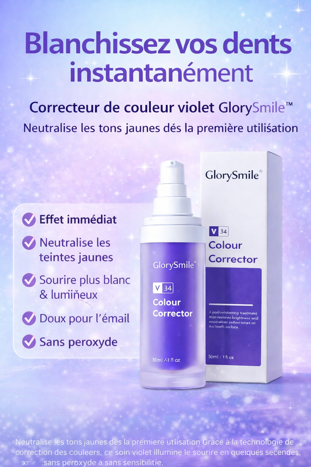 GlorySmile™ – Correcteur pour Dents Plus Blanches Instantanément
